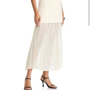 Steve Madden Malvina Cream Pleated Skirt
